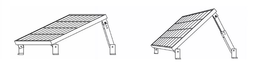 Solarpanel Aufständerung Teleskop Solarmodul Halterung Wand- Dachbefestigung Halterung